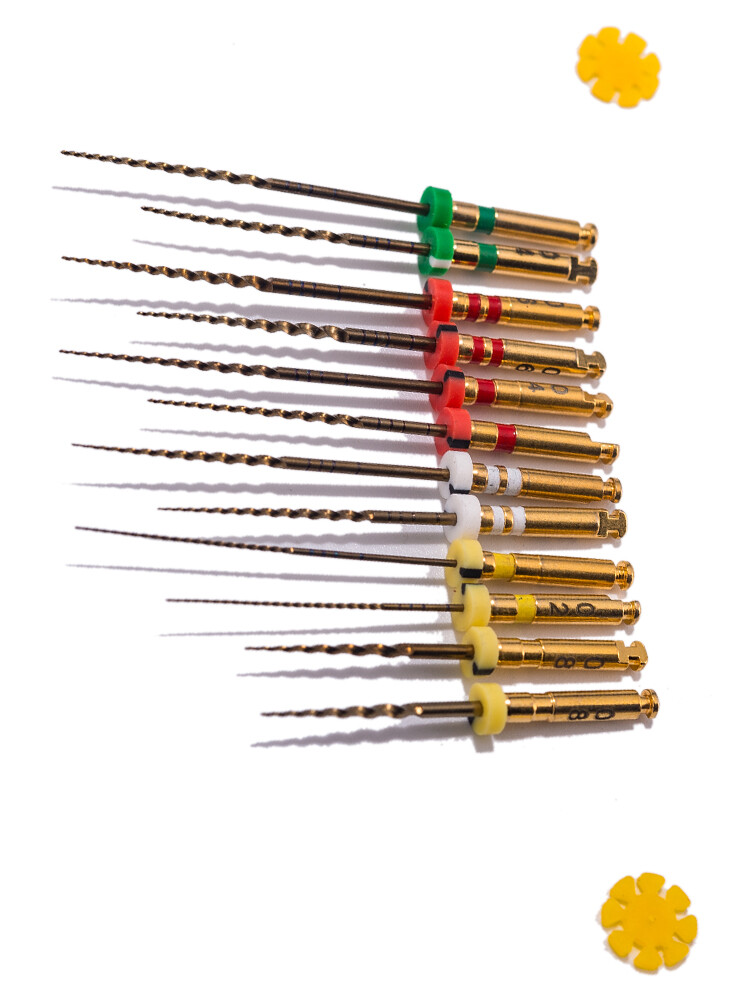 6pc Endodontic Dental Endo NITI Files X3-Pro Gold Taper Root Canal Rotary Files