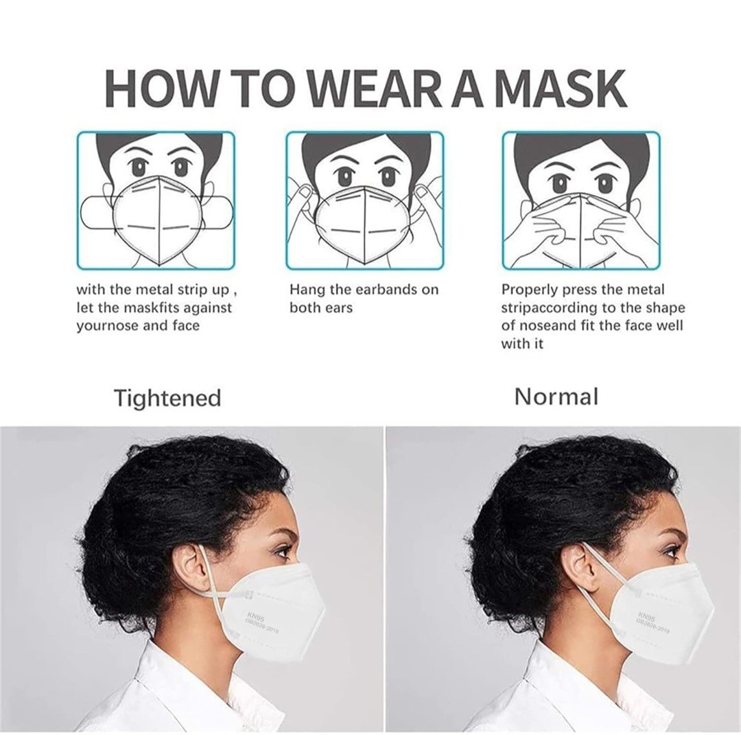 Lement KN95 Foldable Disposable Face Masks 100 Pack GB2626-2019