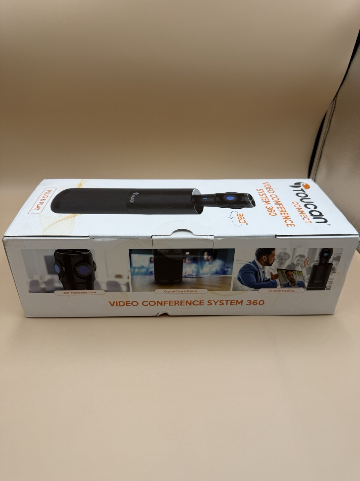 Toucan® SC360 Video Conference System 360 with Auto Voice Tracking, Black