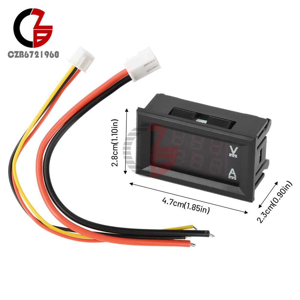 DC 100V/100A Voltmeter Ammeter Volt Amp Meter Voltage Current Tester with Shunt