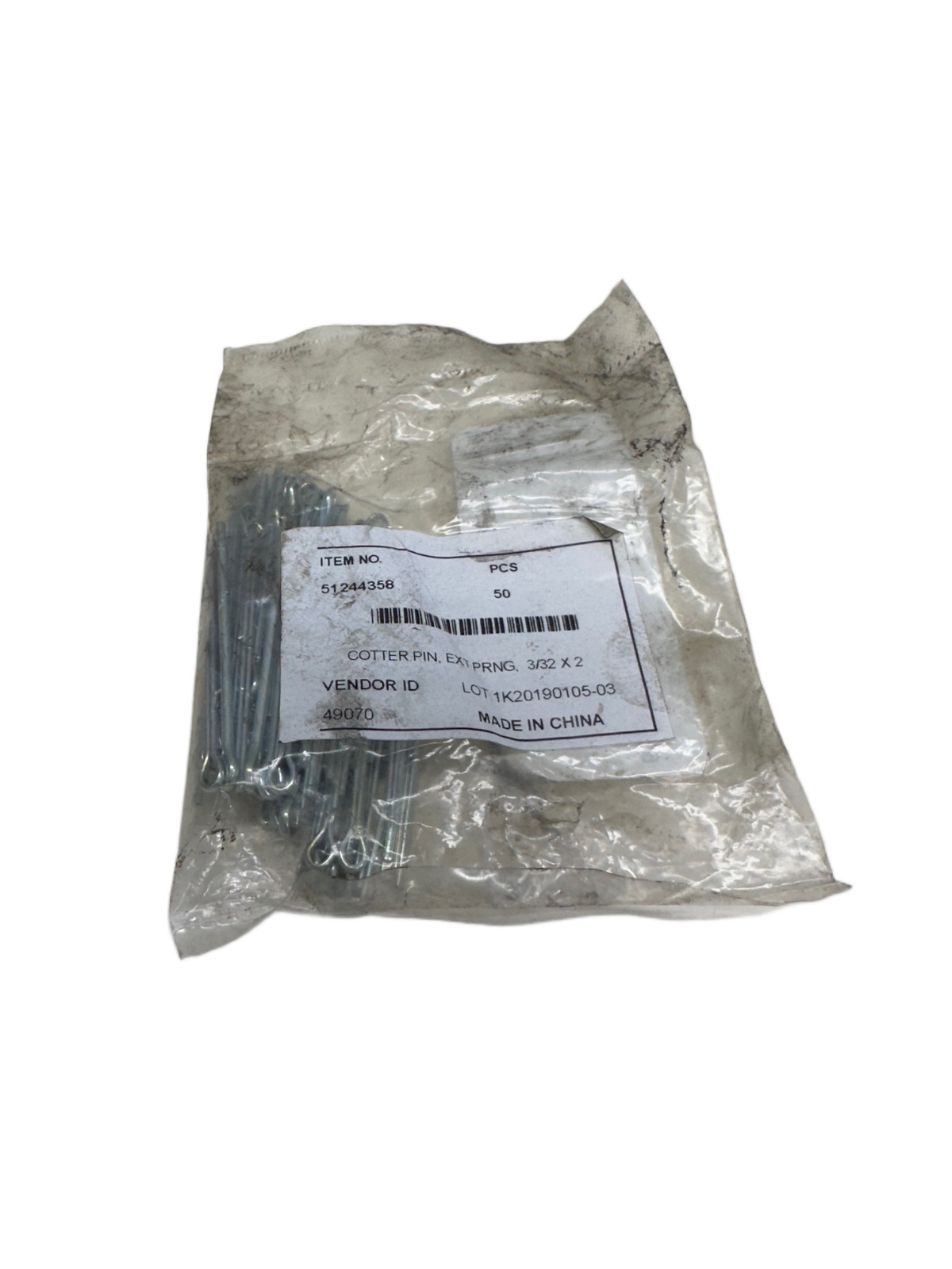 Value Collection 51244358, 3/32″ Dia x 2″ Prong Cotter Pin (LOT OF 50) 🔥