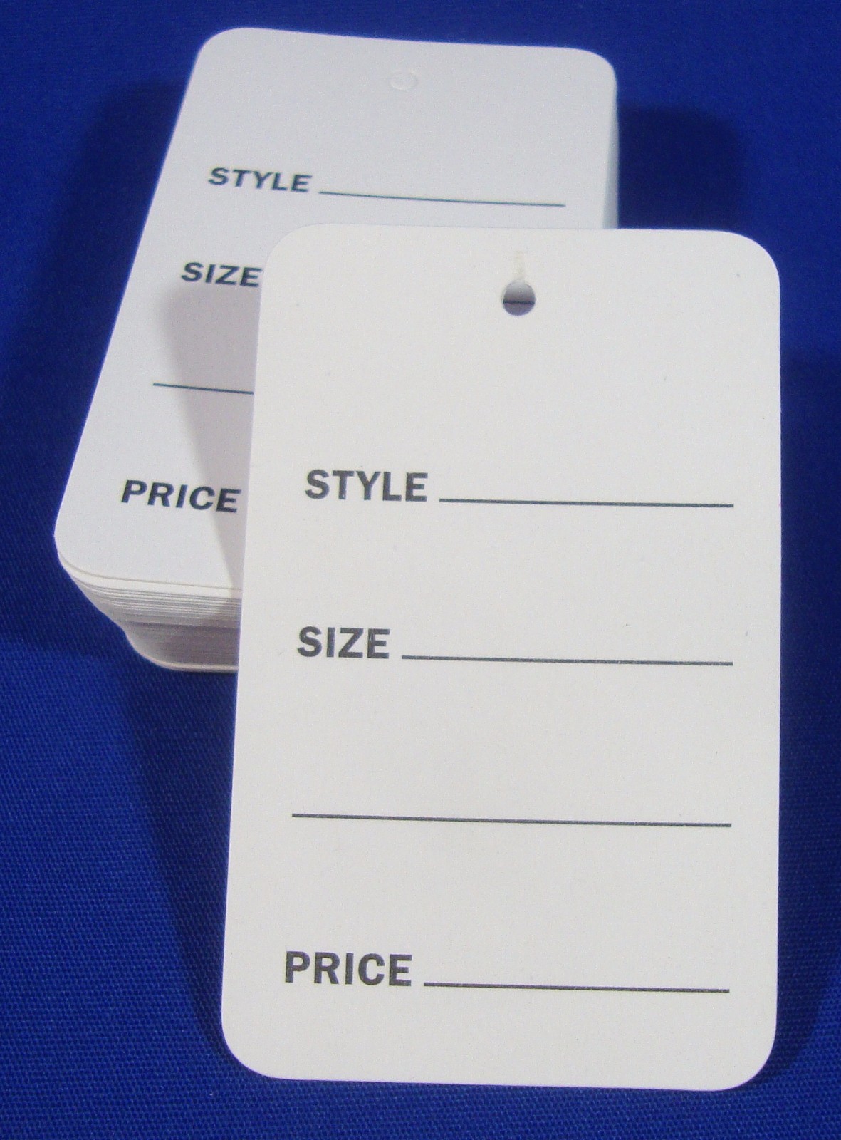 500 White Unstrung Garment Merchandise Price Tags Large New