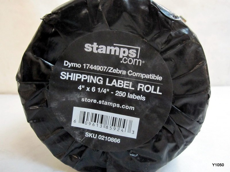 STAMPS.COM Shipping Labels 250 per Roll 4″ x 6¼” Dymo 1744907/Zebra Compatible