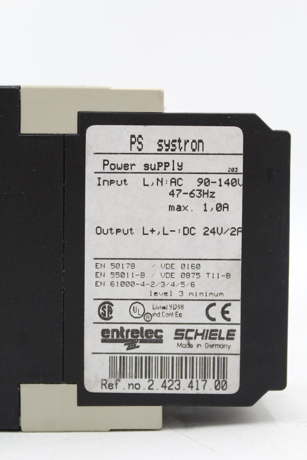 Entrelec 2.423.417.00 Single-Phase Switching Power Supply