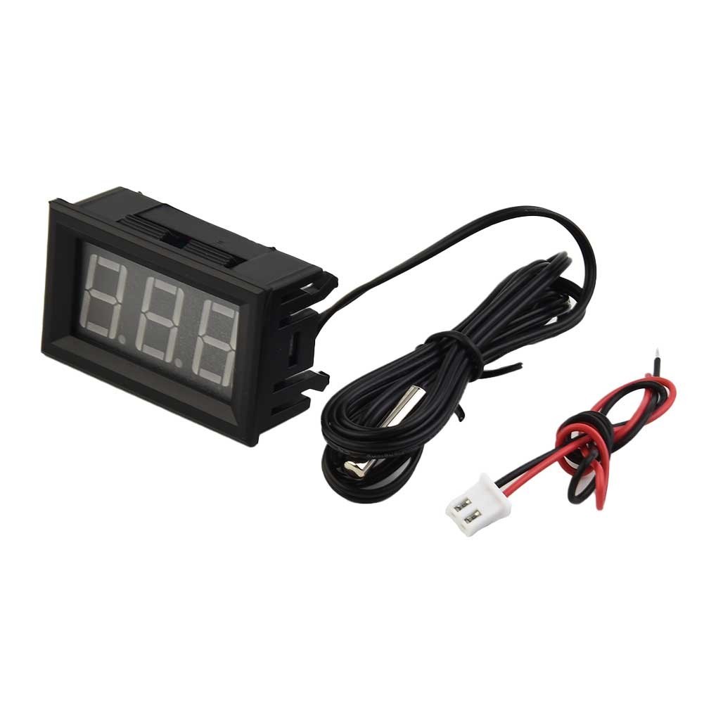 Large LCD Digital Thermometer Temperature Auto Car Meter Gauge With Probe DC 12V