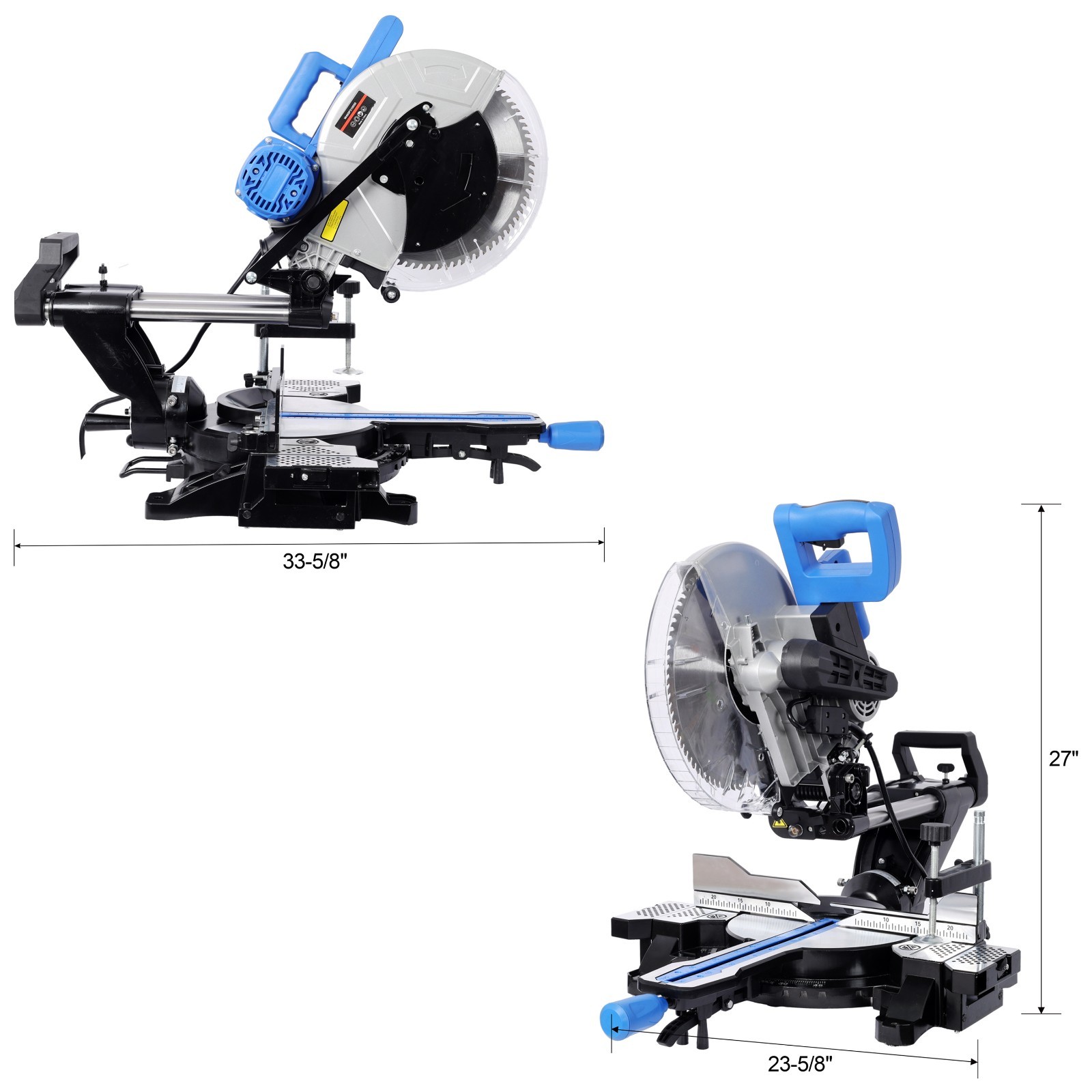 12″ 80-Tooth Blade Dual Bevel Sliding Miter Saw w/ Laser Guide 15Amp Motor 2000W