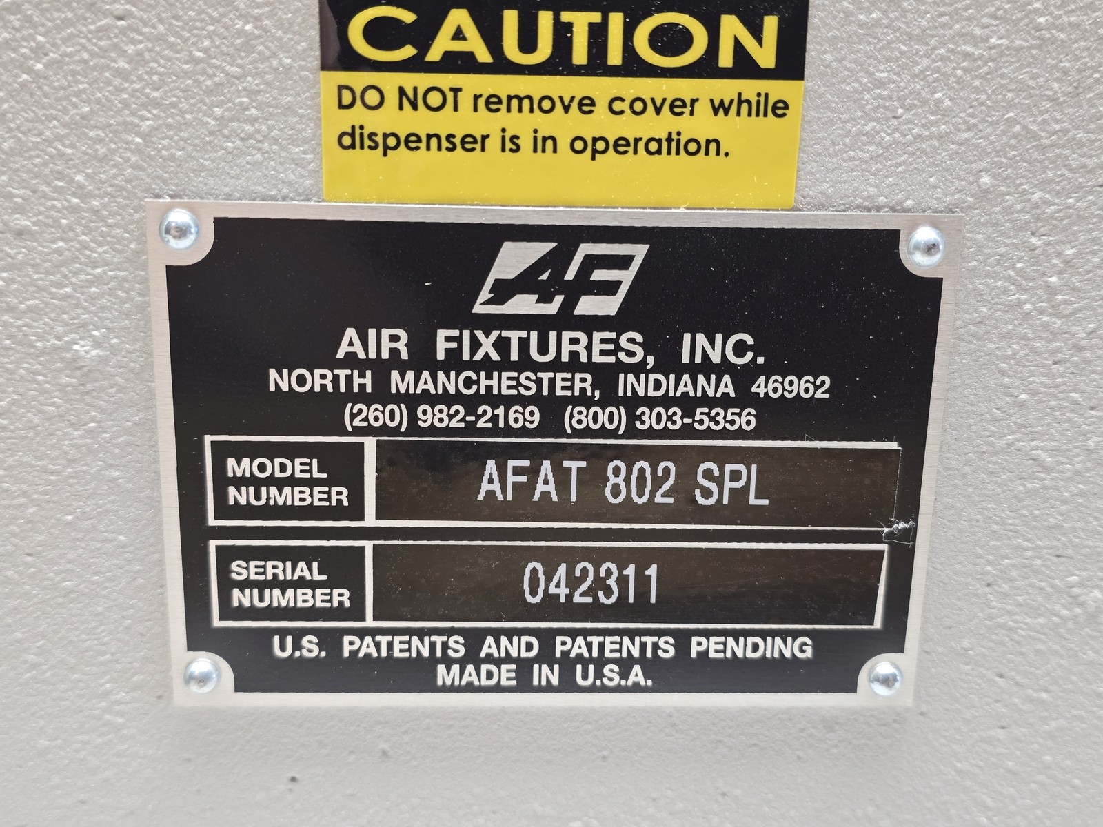 Air Fixtures Inc. Air Operated Tape Dispenser WorkMaster 802, ASAT 80 SPL