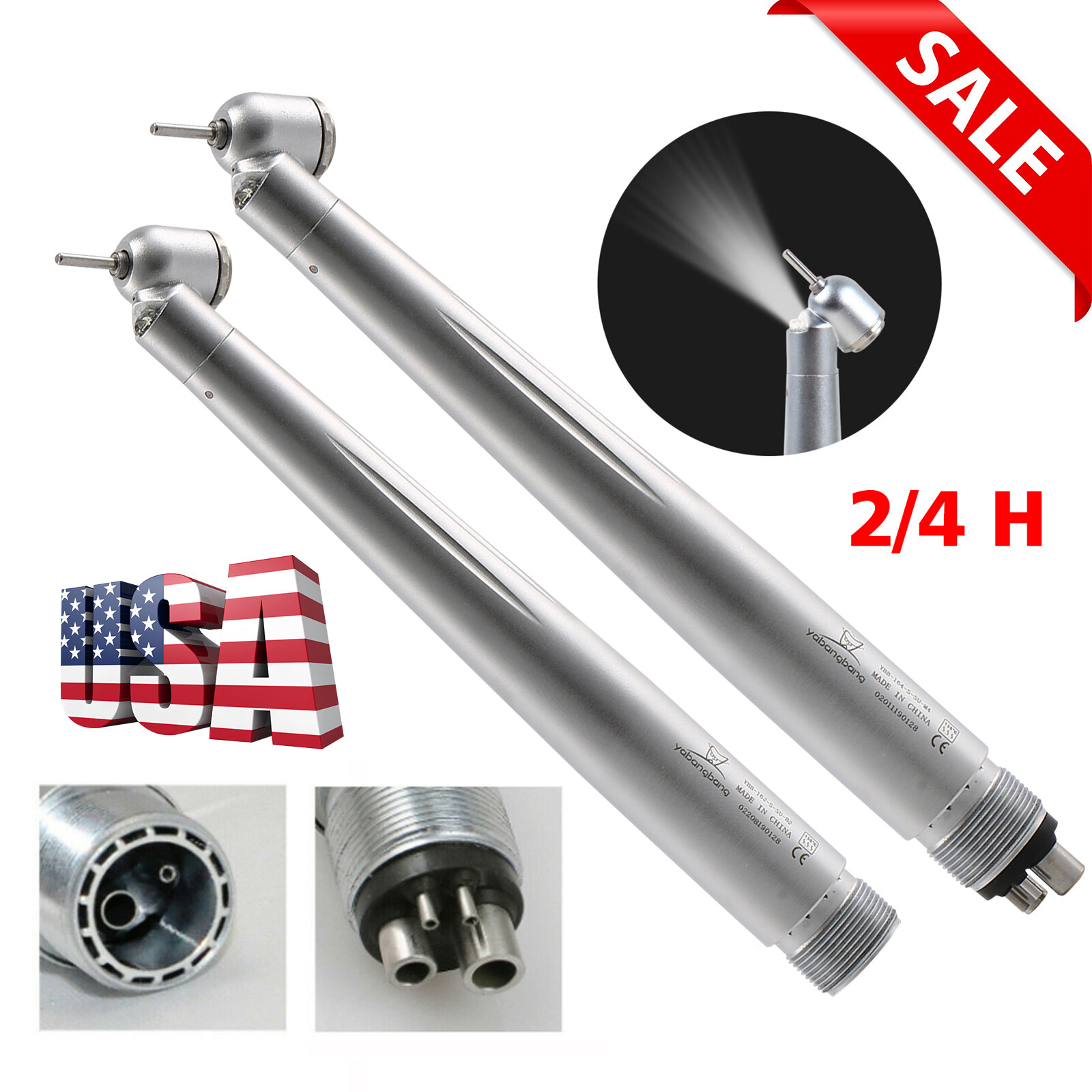 USPS Pieza de mano de alta velocidad de vías LED/NO-LED estilo NSK PANA 2/4Hole