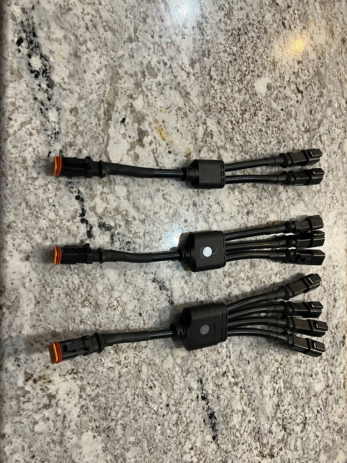 IP67 Y-type Waterproof Black DT Connector 2Pin Male and Female Splitter Deutsch