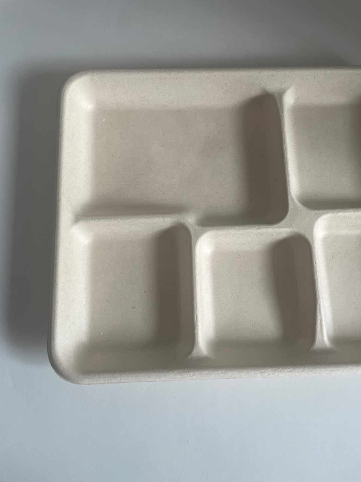 400 Count Case – 5 Compartment Disposable Lunch Tray 10″x8″ Fiber Sturdy Quality