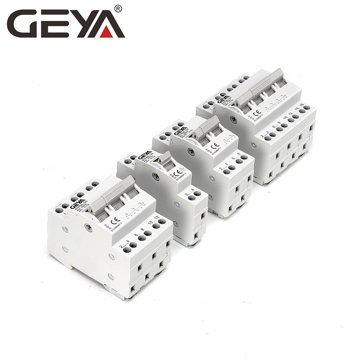 GEYA 2P Manual Changeover Transfer Switch 63/100/125A Dual Power Grid&Inverter