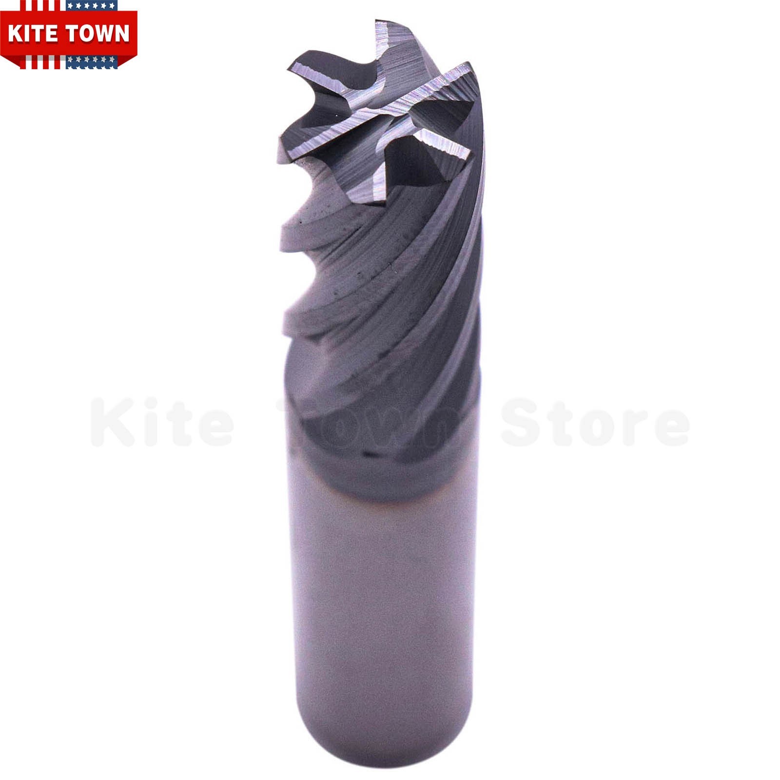 3/8″ 6 Flute Variable Helix Carbide End Mill – .020 Corner Radius – AlCrN Coated