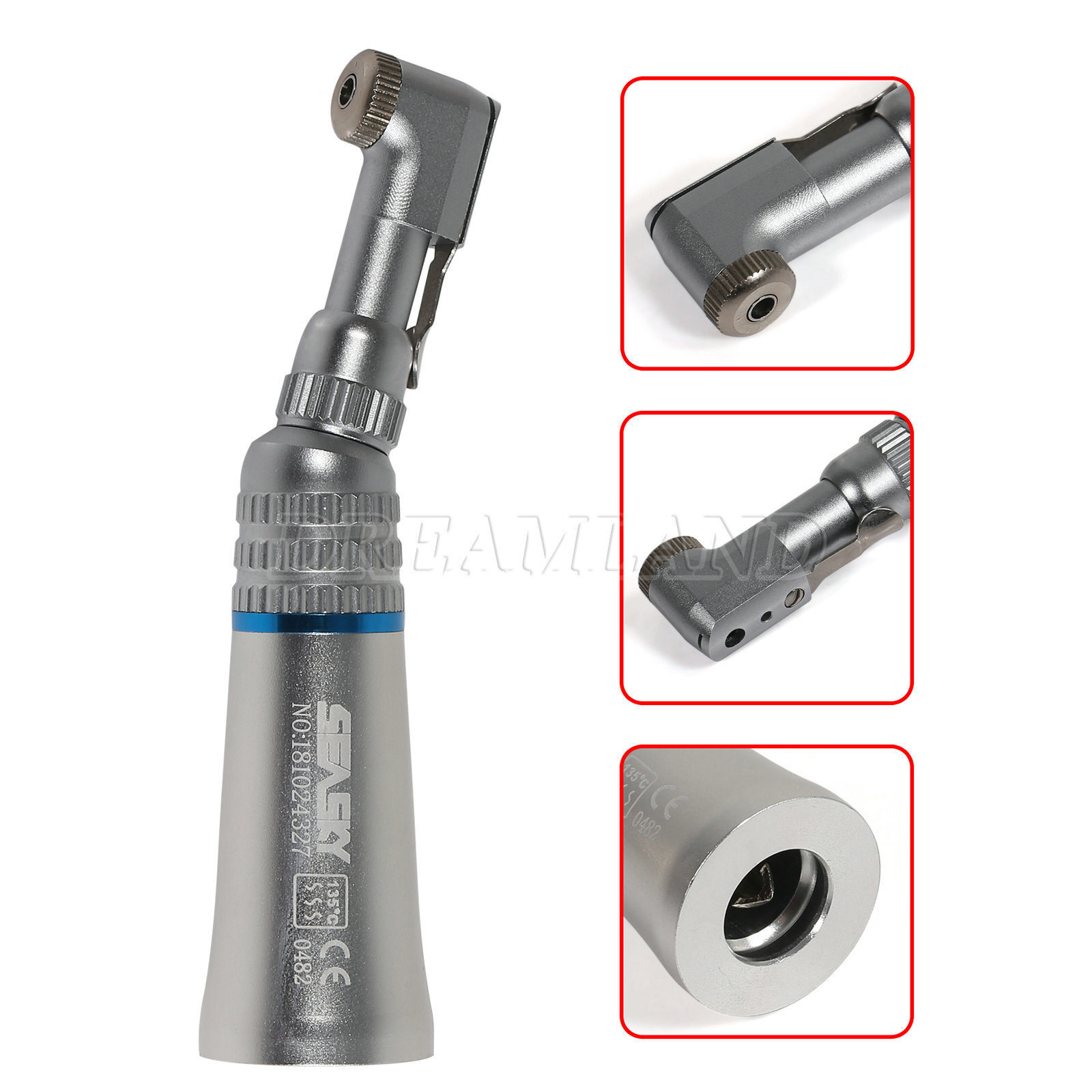 NSK Style Dental Slow Speed Latch Contra Angle / Air Motor E-type Attach 4 Holes