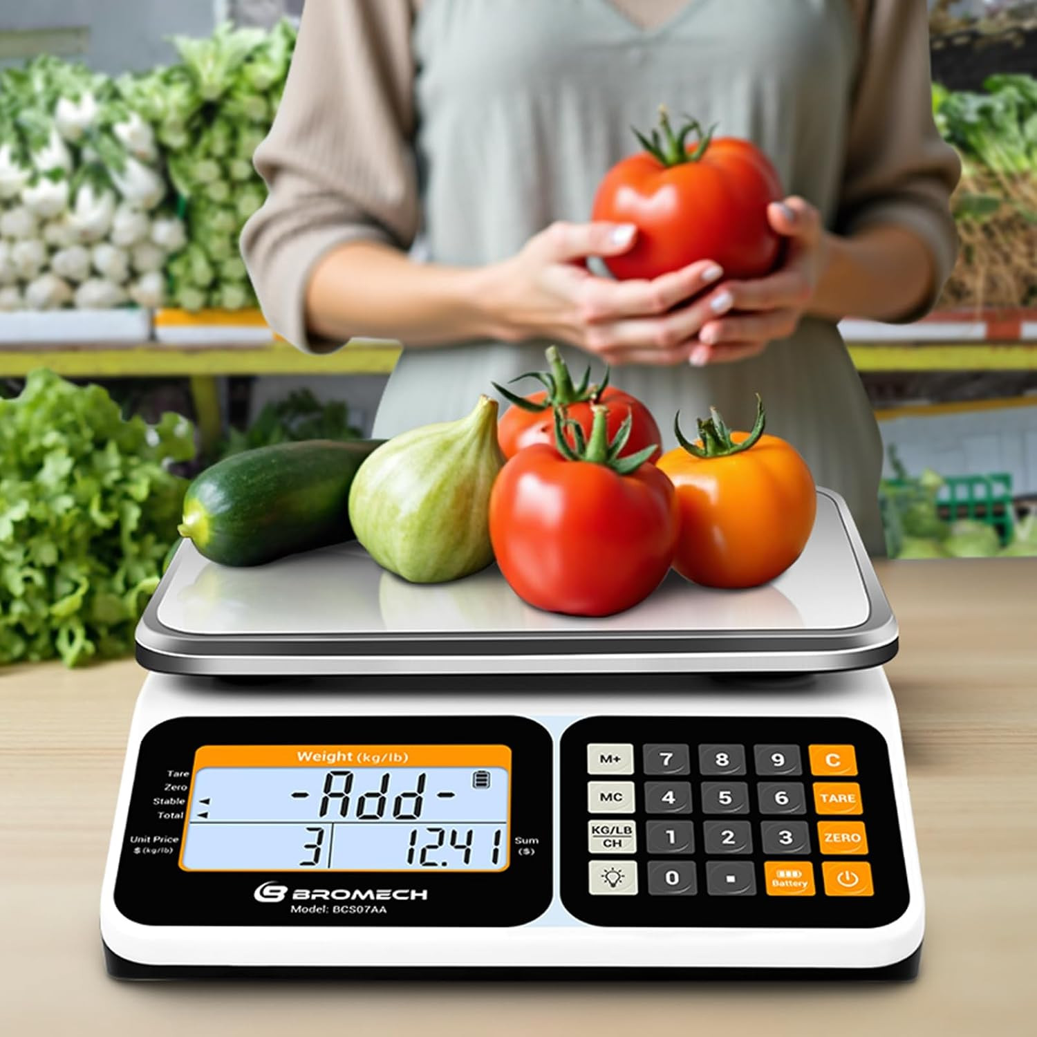 Commercial Food Scale 66Lb/30Kg, High Precision Digital Price Computing Scale