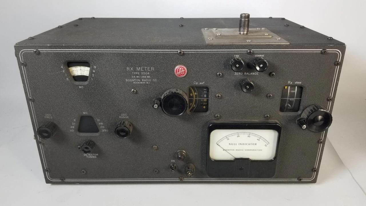 Boonton RX Meter Type 250-A Electronic Test Equipment Vintage Null Indicator
