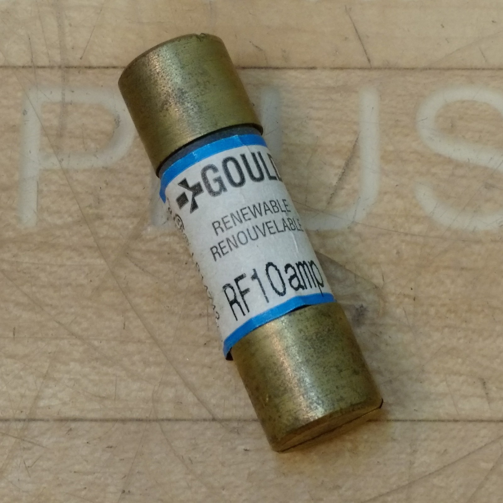 GOULD RF10 Renewable 10 Amp 250 Volt Fast Acting Fuse LR14742 – USED