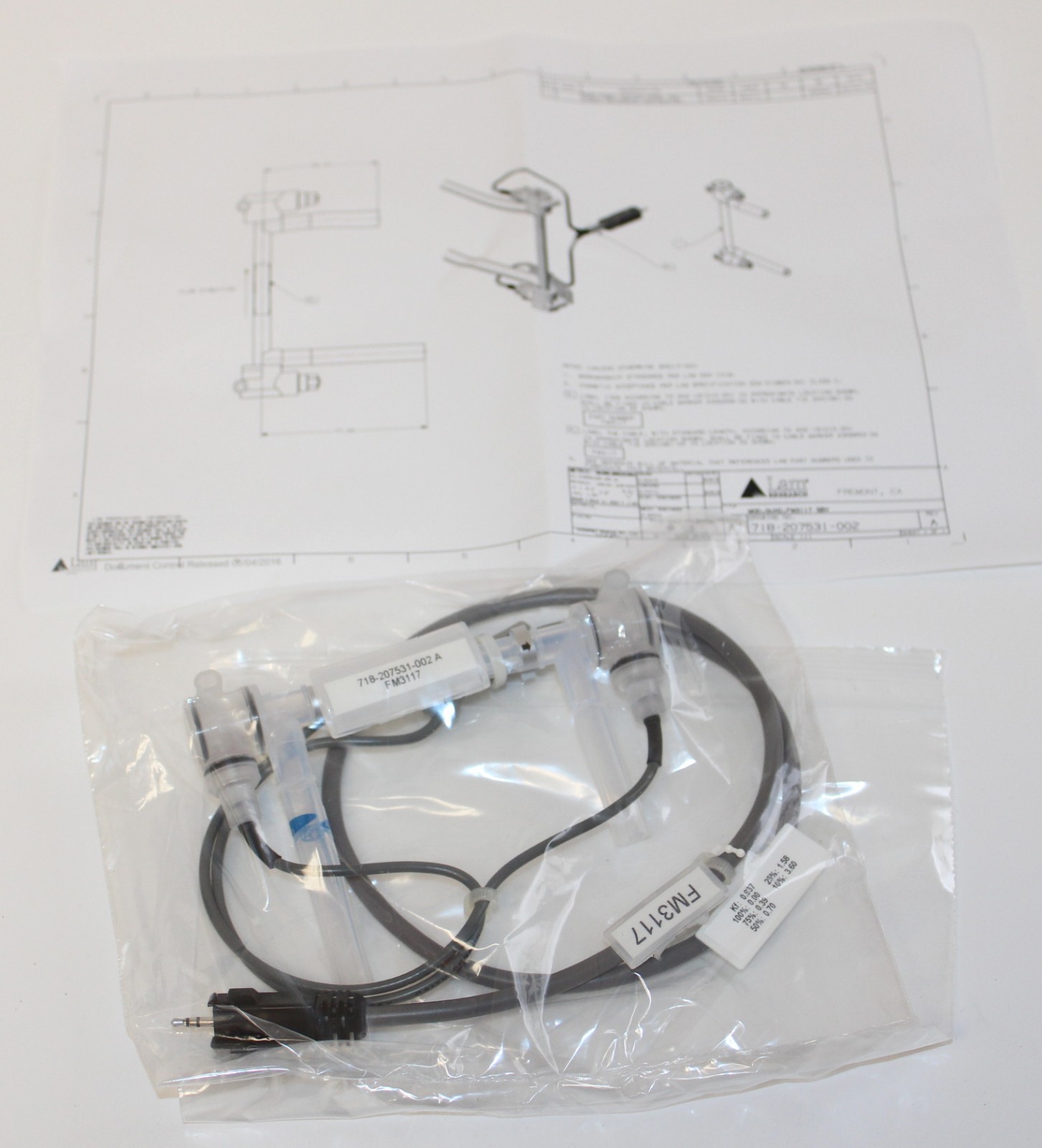 Lam Research LFS-04L-U ultrasonic inline flow Sensor, FL MTR, LFS-04L-U, 0-4 LPM
