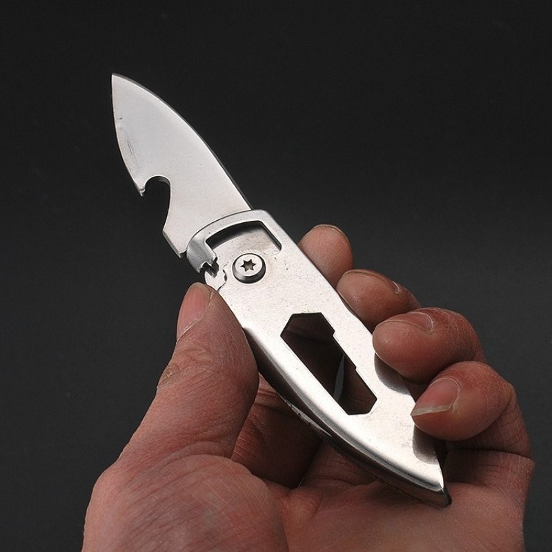 Mini Multifunctional Assisted Opening Pocket Knife/Bottle opener Keychain Knife