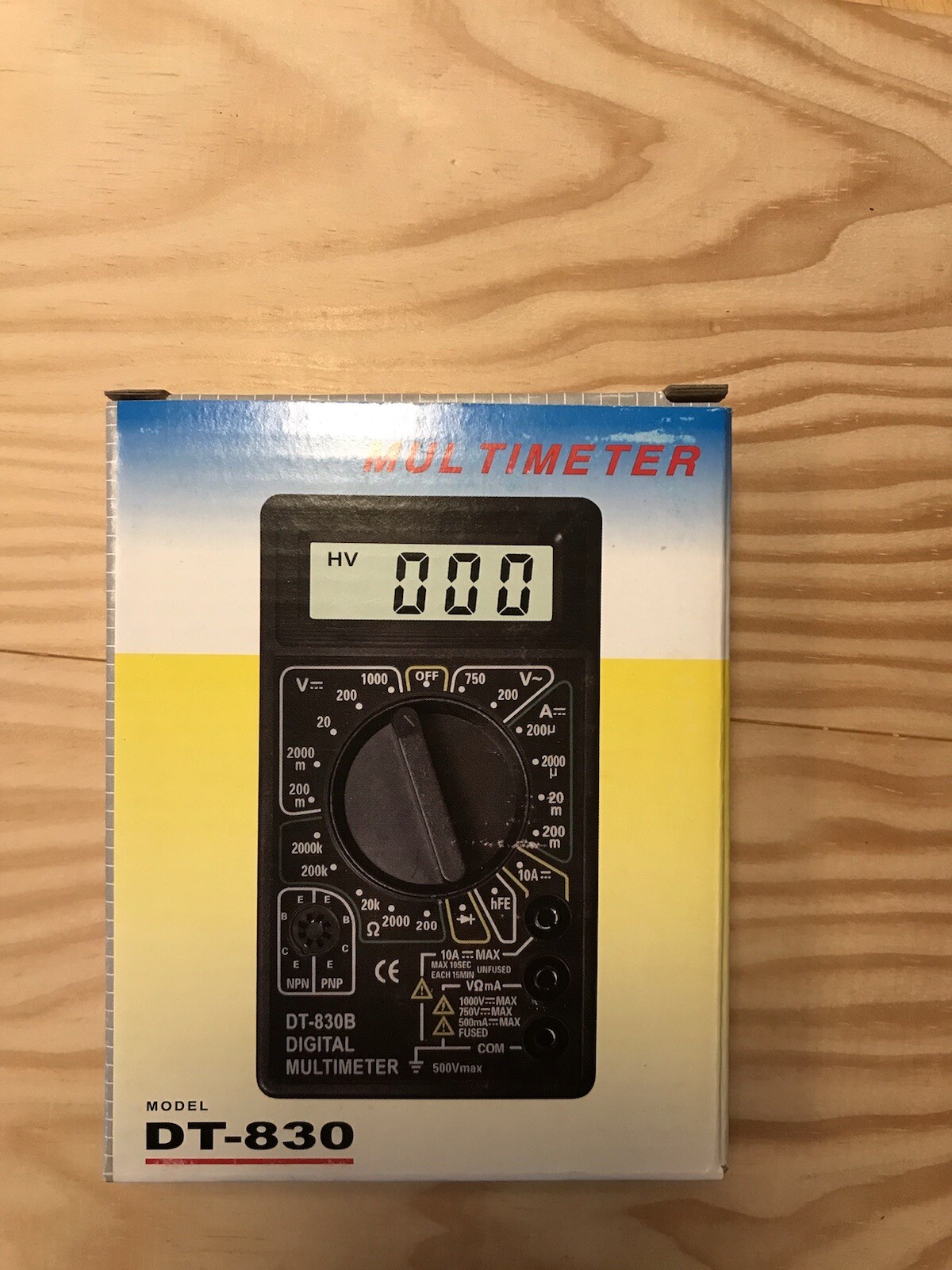 Digital Multimeter AC DC Voltmeter Ammeter Ohmmeter Volt Tester Meter DL-830 USA