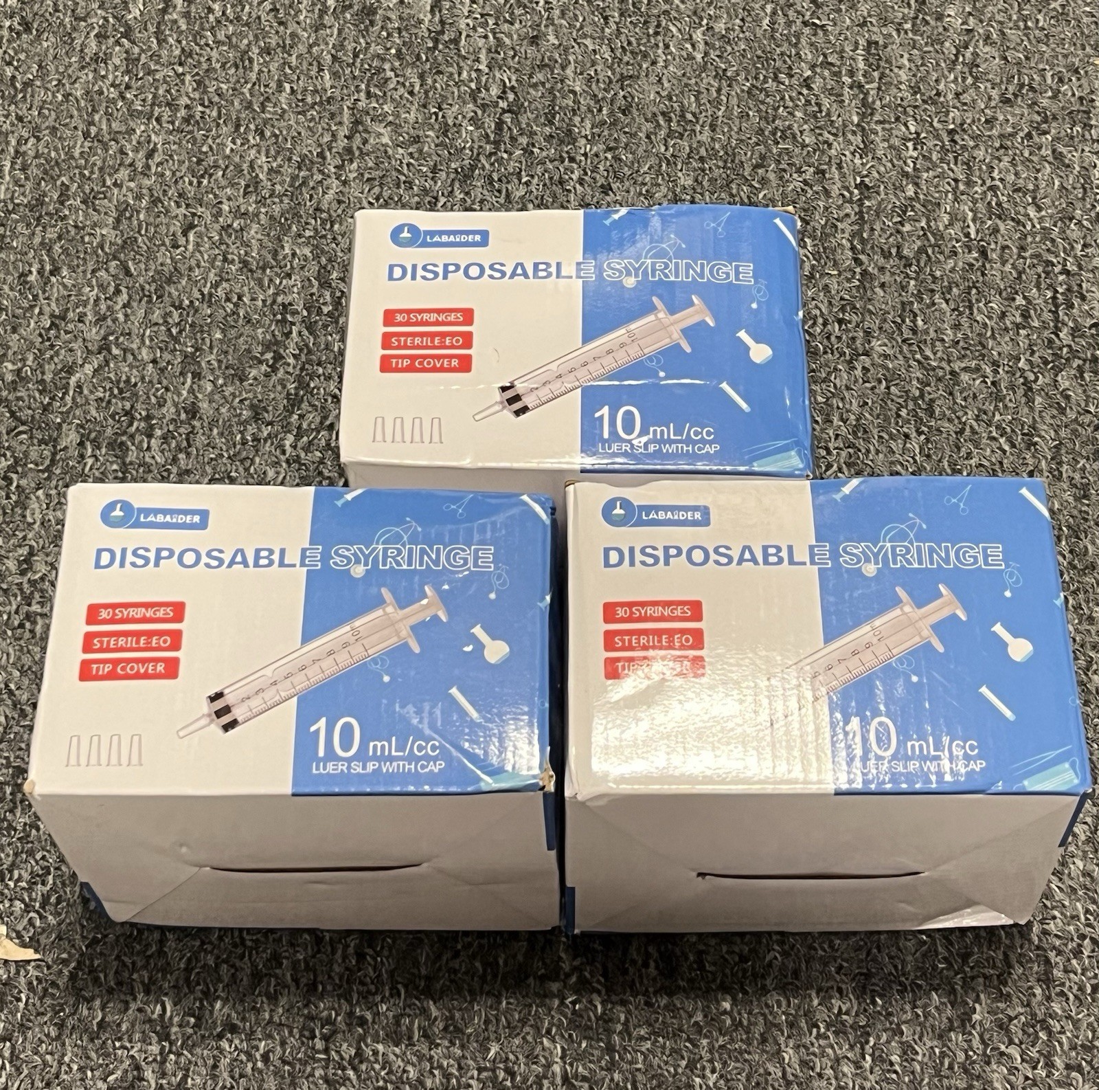 Lot Of 7 Boxes Labaider Disposable Syringe Catheter Tip Luer Slip Tip NEW SEALED