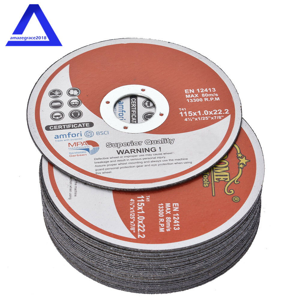 100 Pack 4-1/2″x.040″x7/8″ Cut-off Wheel – Metal & Stainless Steel Cutting Discs