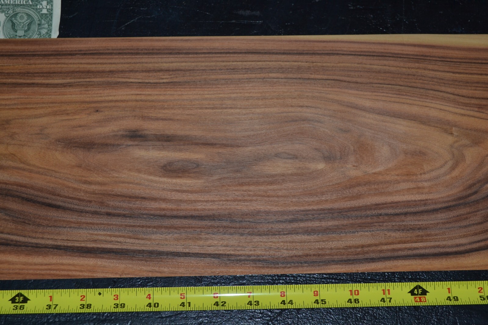 Santo Rosewood Raw Wood Veneer Sheet 8.5 x 62 inches 1/42nd 3K4666-72
