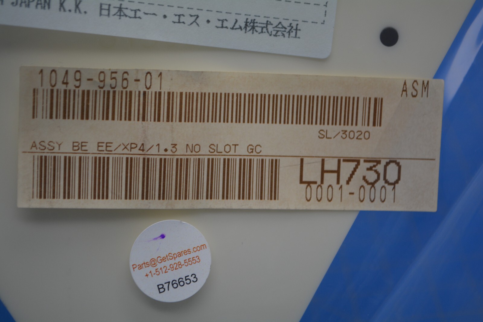 1049-956-01 / ASSY BE EE/XP4/1.3 NO SLOT GC / ASM AMERICA INC