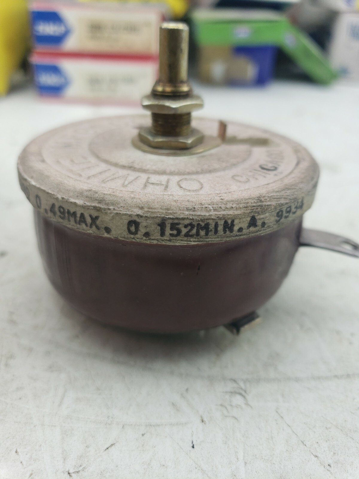 1pc, OHMITE 65953 1K0, .49A, 1000Ω Ceramic Rheostat (4B5)
