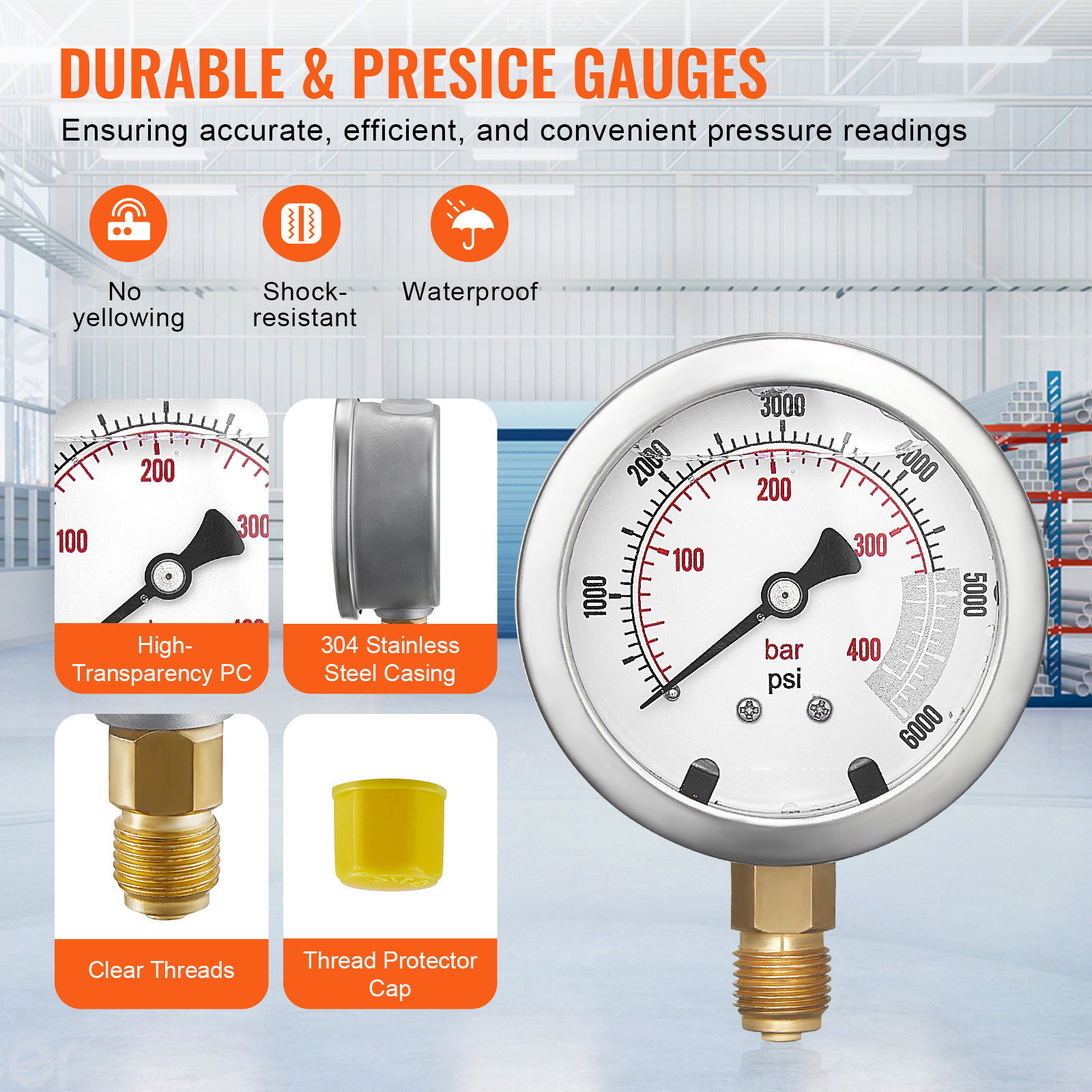 Hydraulic Pressure Test Kit 3 Gauges 6 Test Couplings 3 Test Hoses Case