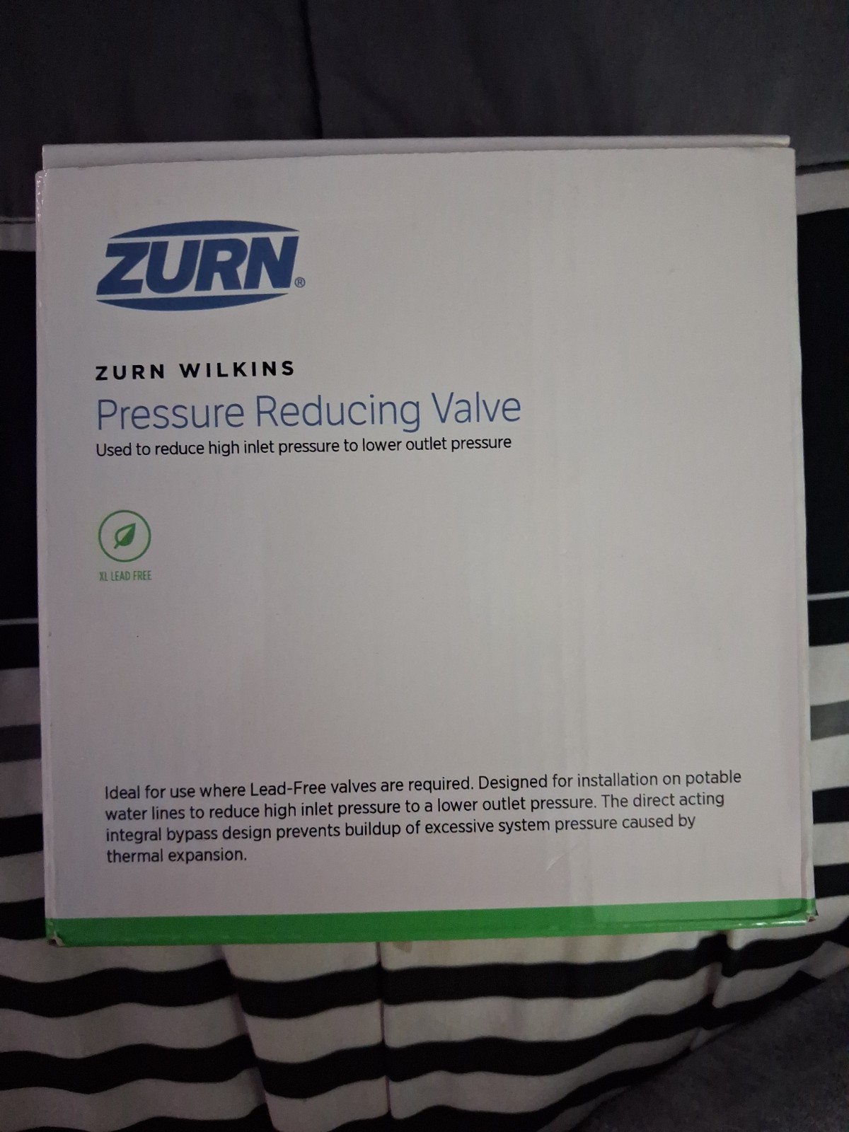 Zurn Wilkins Double Union 3/4″ Brass Pressure Reducing Valve 25-75 PSI Water