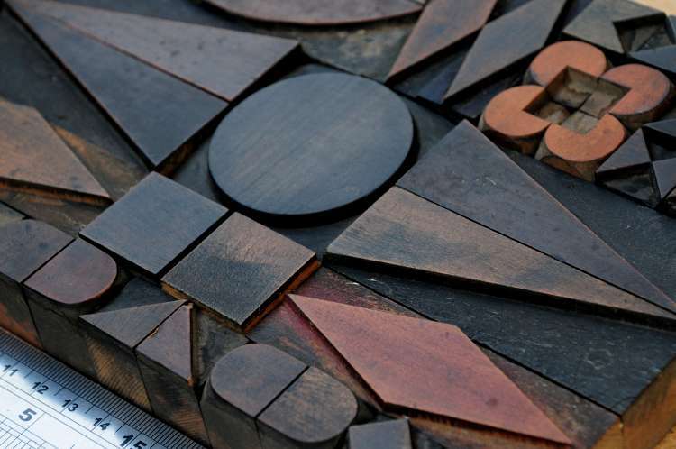 letterpress wood printing blocks ornaments decorative borders vintage geometric.