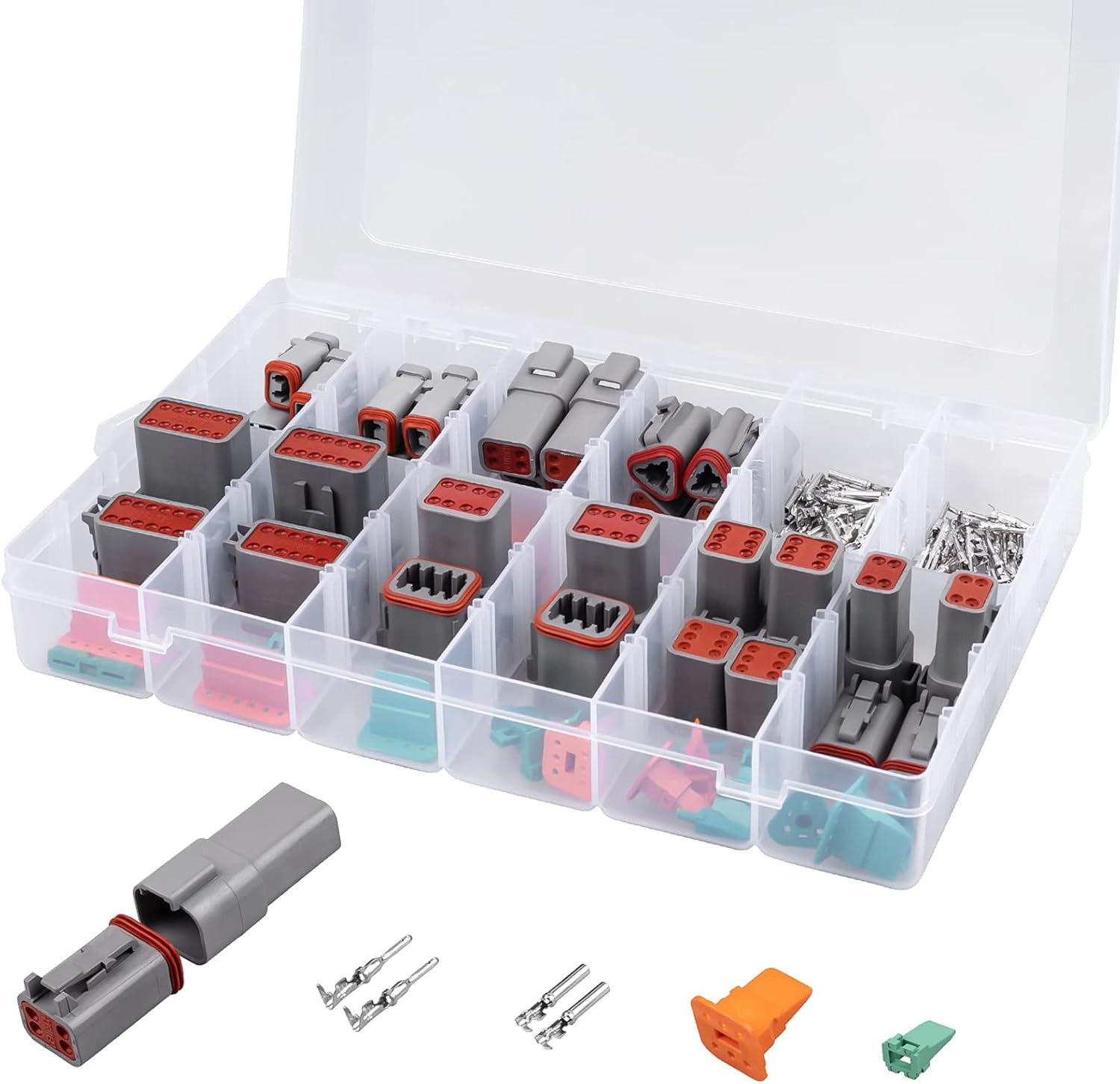 228PCS Deutsch DT Connector Kit 2-12 Pin Automotive Electrical Set 14-18AWG