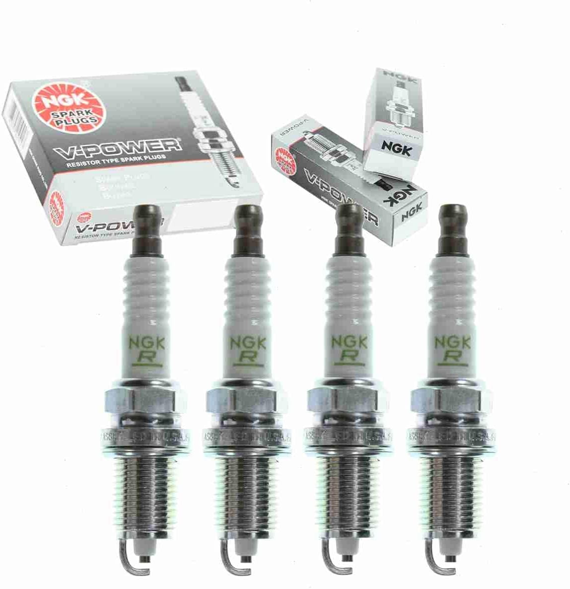4 pc V-Power Spark Plugs compatible with Jeep Patriot 2.0L 2.4L L4 2007-2017