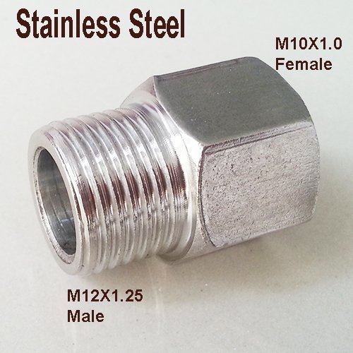 Fitting Reducer Metric M12 M12X1.25 Male to M10 M10X1.0 Female Gauge Meter #CR