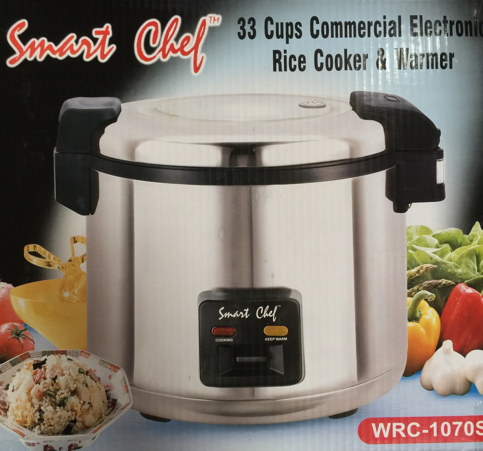 220V Smart Chef 33cups (66Cups Cooked) S/S NonStick Rice Cooker with 220V-1950W