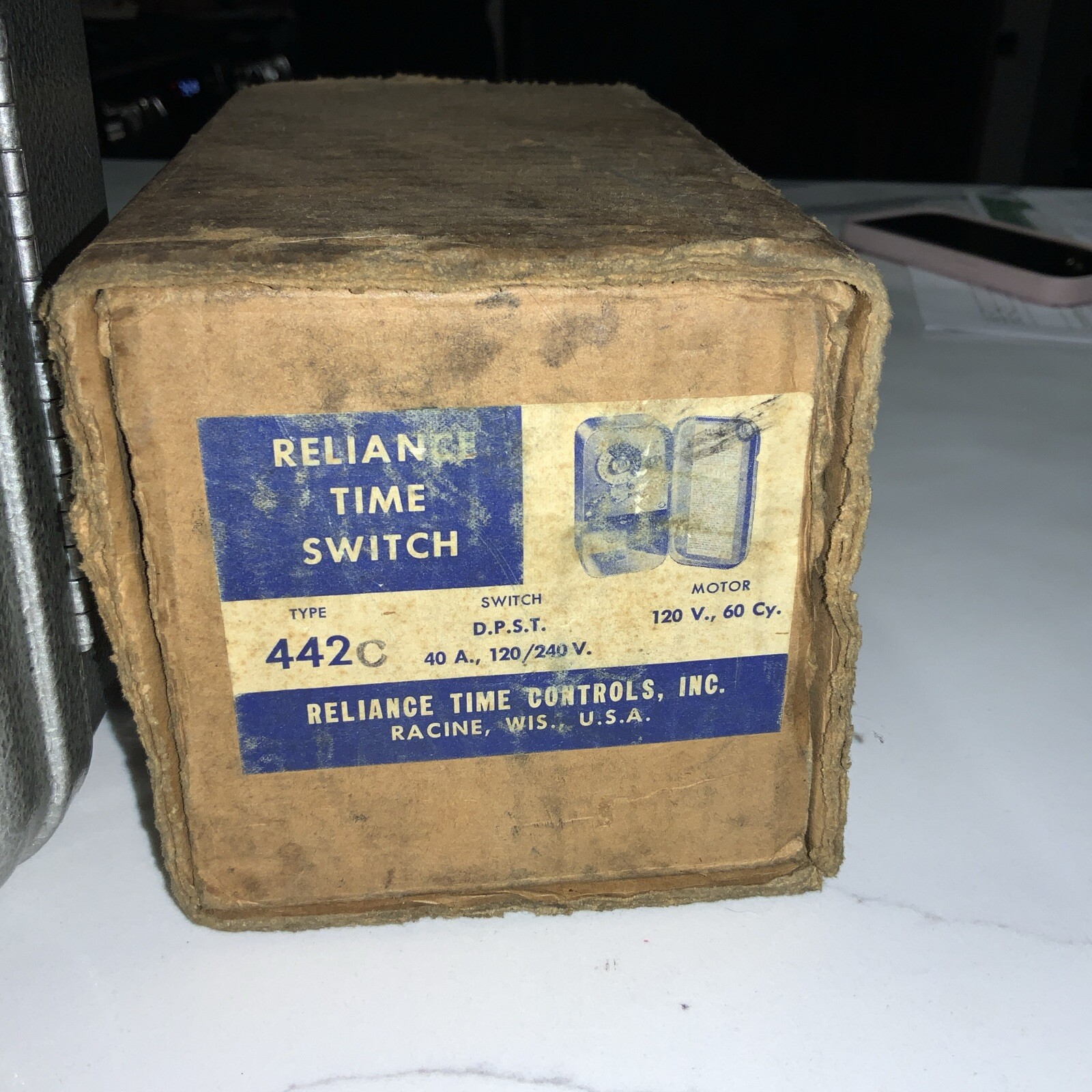 NOS Vintage: Reliance Type 442C Time Switch #A1065C – 120/240 Volt, AC – 60 Cy.