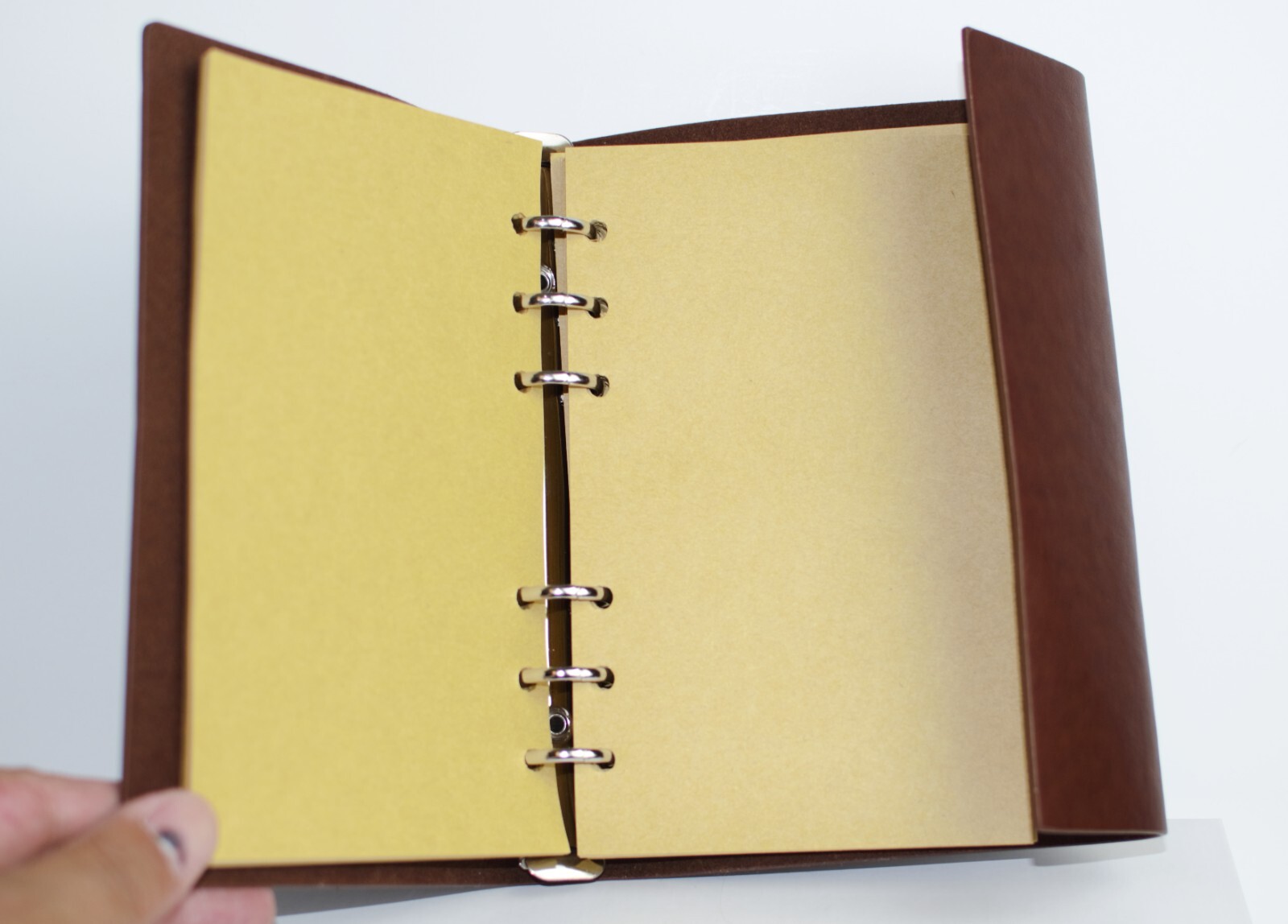 MaleDen Nautical Theme Brown Leather Spiral Journal Refillable