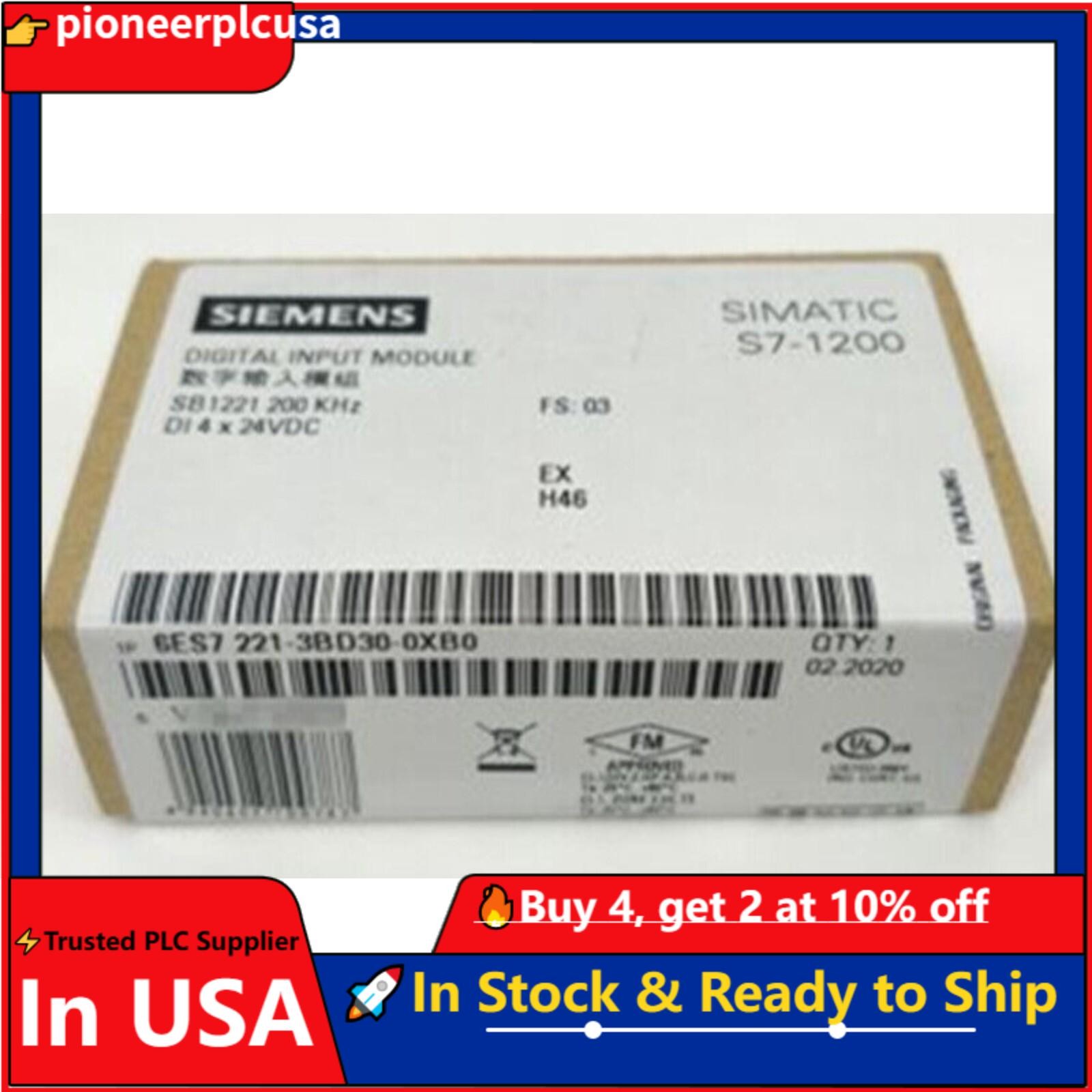 New Siemens 6ES7221-3BD30-0XB0 6ES7 221-3BD30-0XB0 S7-1200 Digital input SB 1221