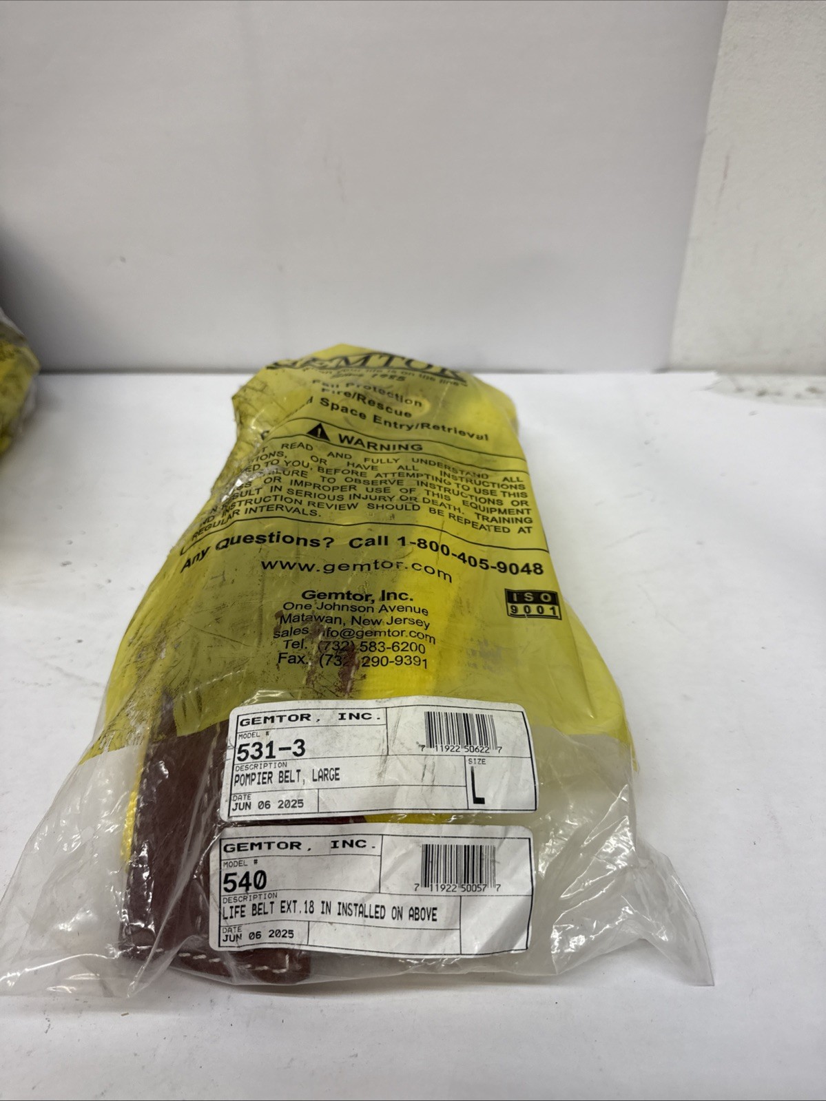 GEMTOR Fall Protection Pompier Ladder Escape Fire Rescue Belt SZ L 531-3 (04/21)