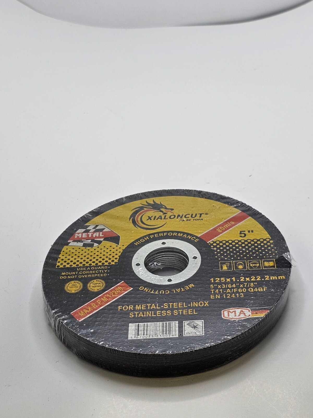 ( QTY 10 ) XIALONCUT 125×1.2×22.2mm Steel Cutting Disc for Stainless Cutting