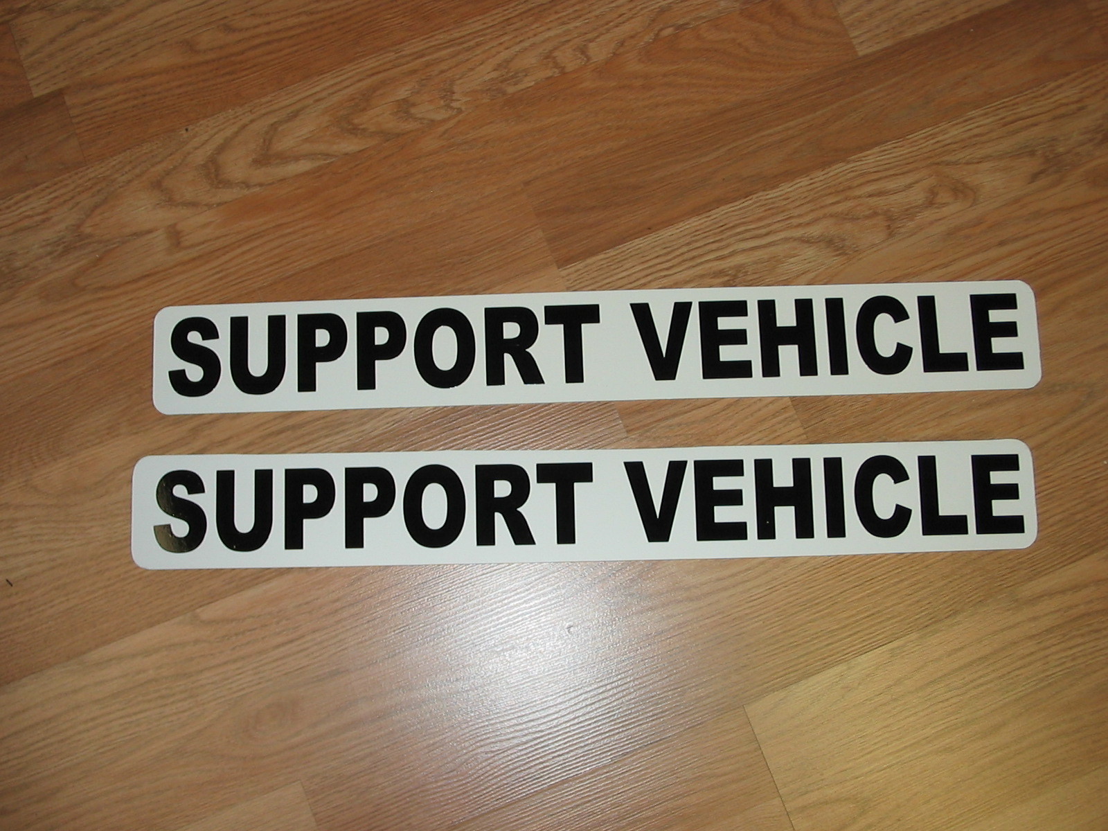 SUPPORT VEHICLE Magnetic signs 3×24 for Car Truck Van SUV Bike Race Triathlon