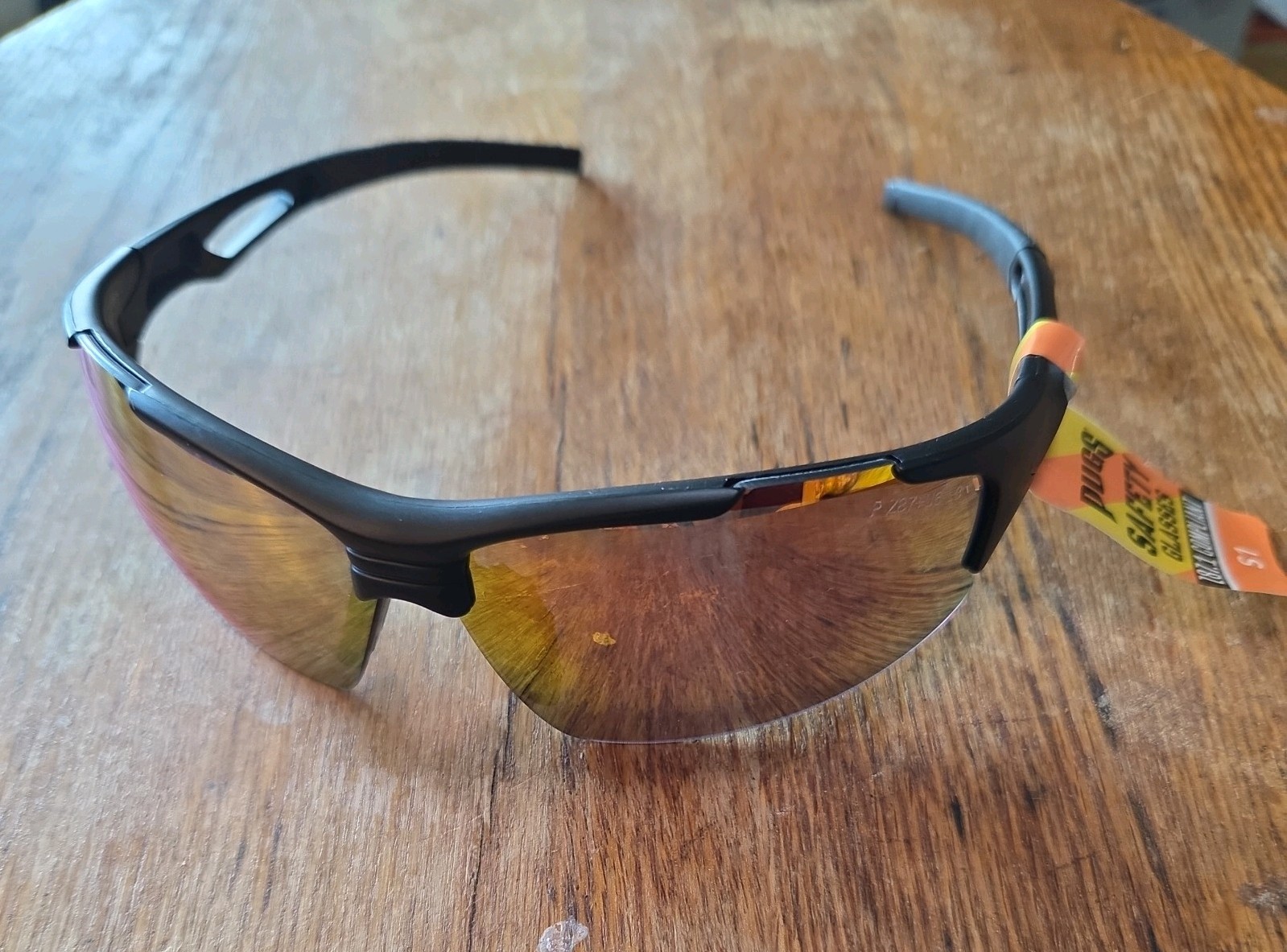 PUGS Indoor/Outdoor Safety Glasses Z87.1 Black Yellow Shatter Resistant