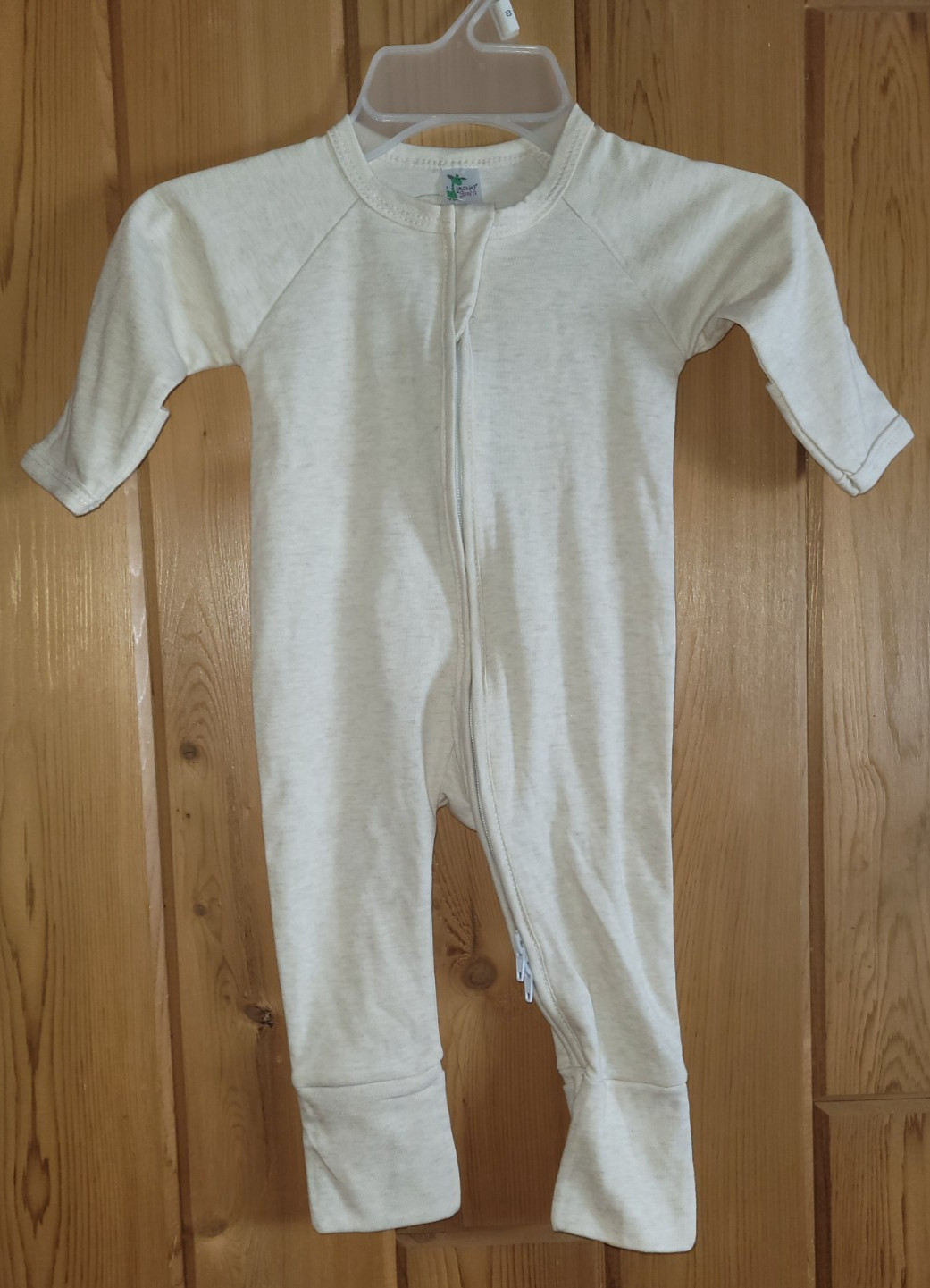 Baby One-Piece Pajamas, Fold Over Mittens, Fold Over Footies – Blank 3-6 month