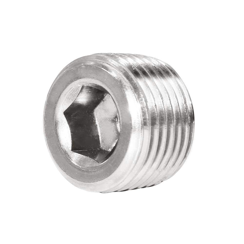 JoyTube 1/8″ NPT Pipe Plug Male Thread Stainless Steel Fitting 1/8 Inch
