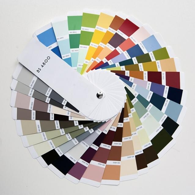 ENAMEL PAINT COLOURS – British Standard BS 381C & BS 4800 Colour Swatch Fan Deck