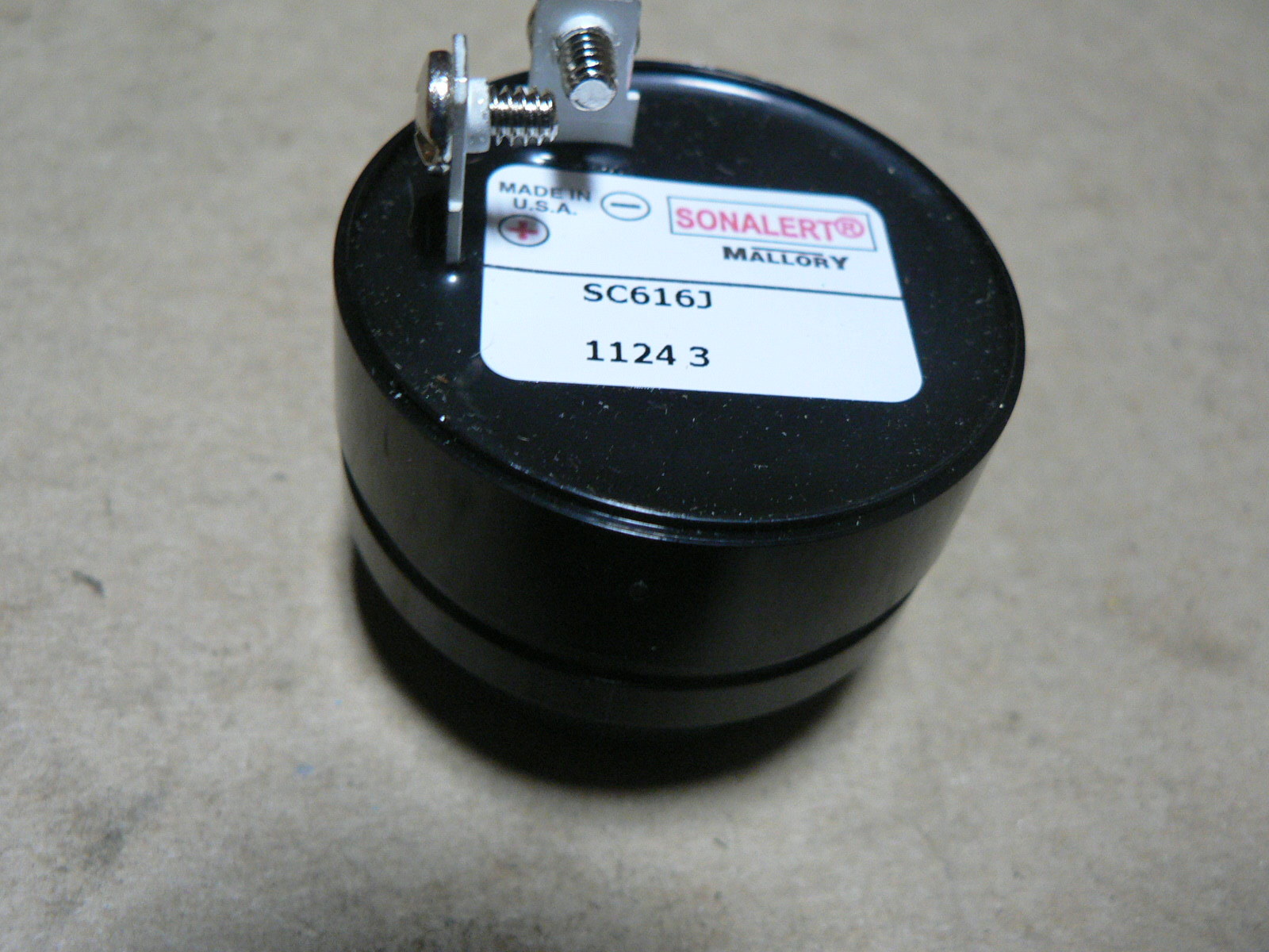 MALLORY Sonalert SC616J 68 DB MIN, 78 DB MAX Audio Signal Alarm PANEL MNT