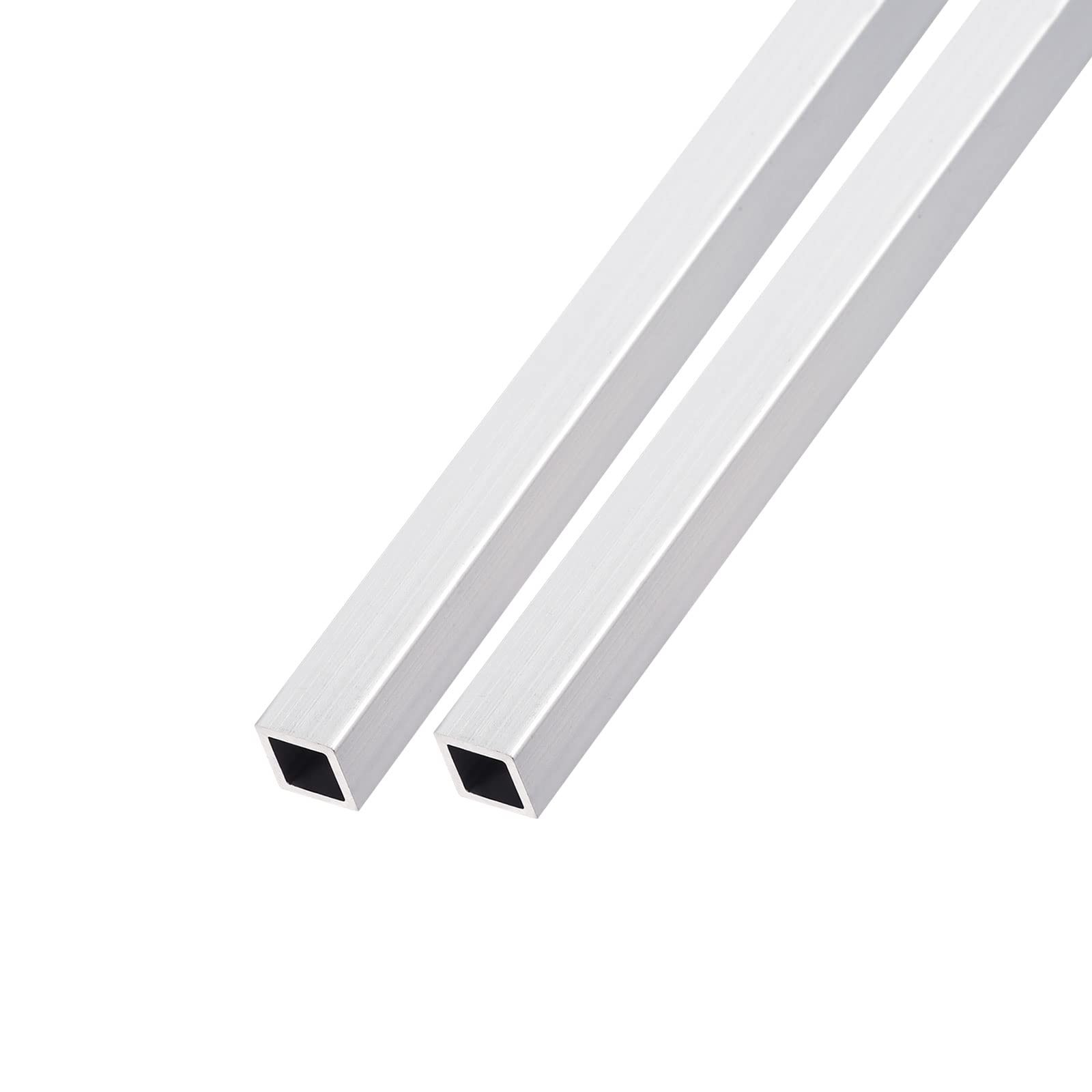 METALLIXITY Square Aluminum Tube (8mm x 8mm x 1mm x 200mm) 2Pcs, 6063 Aluminu…