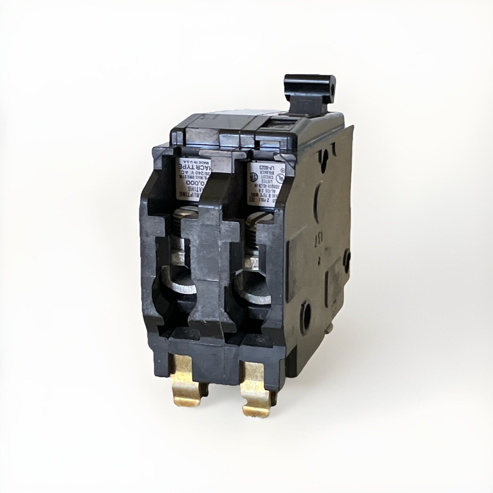 Square D Circuit Breaker QO 60A 2 pole Black Face QO260 Trip Flag Window