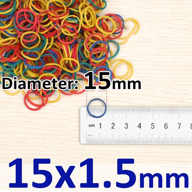 100Pcs Colorful Elastic Rubber Bands High Stretch School Office Home DIY