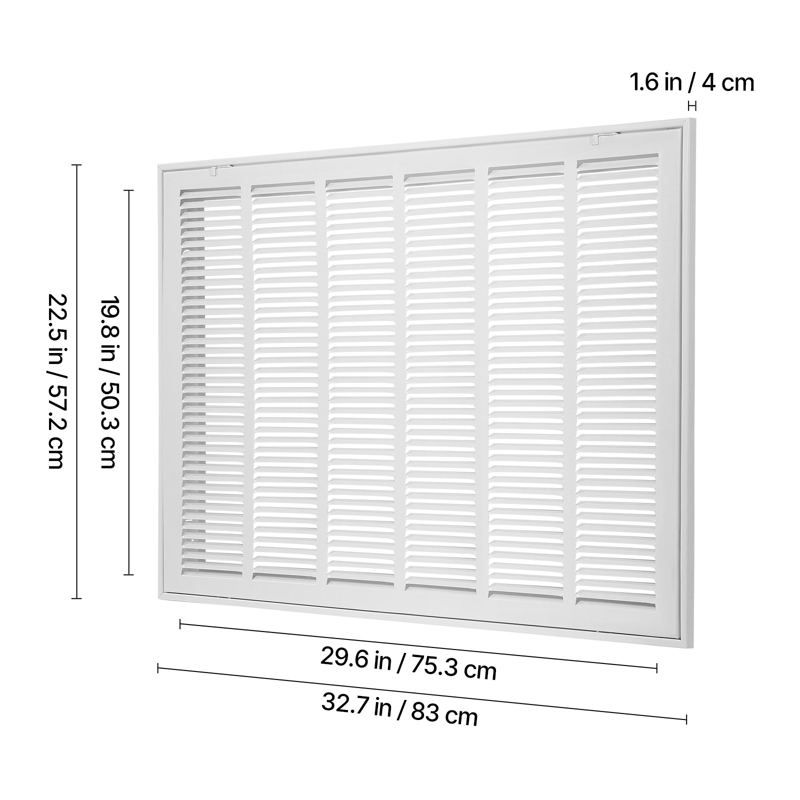 Return Air Filter Grille Fits W30 x H20 In Duct Opening Vent Cover